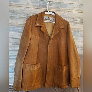 Aeropostale genuine Tan suede 🇺🇸 vintage Jacket size S/M great condition